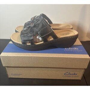 NIB Black Clarks Merliah2 Belle Women's Sandal Size 8M